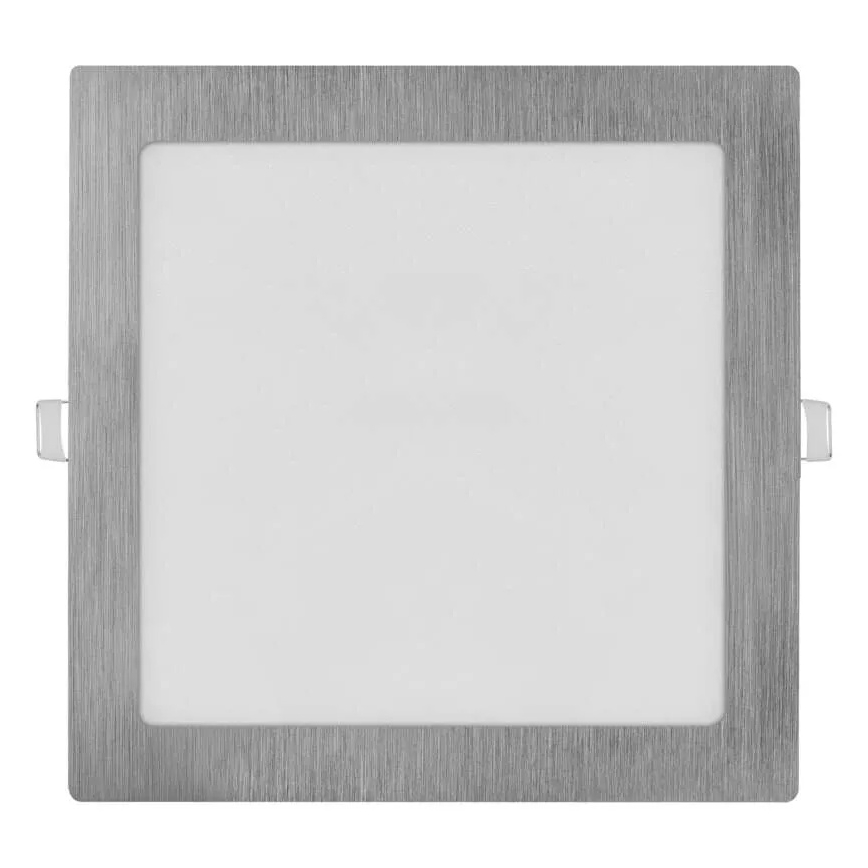 LED indbygningsarmatur NEXXO LED/18W/230V 3000/3500/4000K sølv 22,5x22,5 cm
