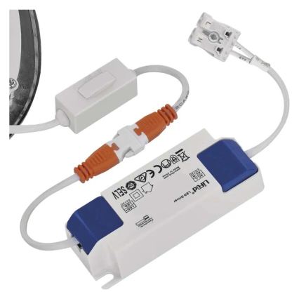 LED indbygningsarmatur NEXXO LED/18W/230V 3000/3500/4000K sølv Ø 22,5 cm