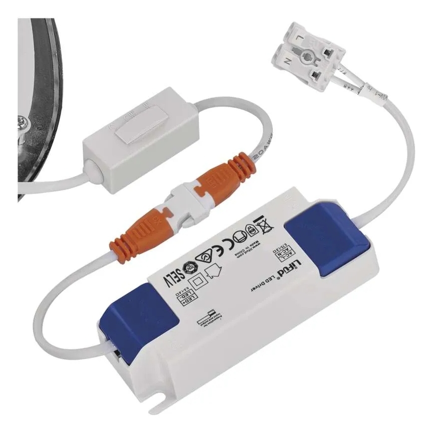 LED indbygningsarmatur NEXXO LED/18W/230V 3000/3500/4000K sølv Ø 22,5 cm