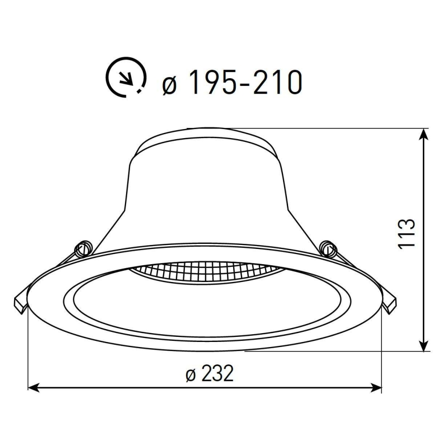 LED indbygningsarmatur til badeværelse NYON LED/26W/230V 3000/4000/5700K Ø 23,2 cm IP44 hvid