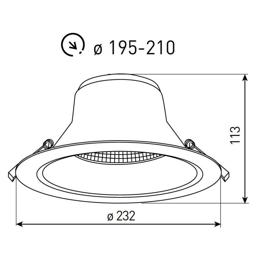 LED indbygningslampe til badeværelse NYON LED/34W/230V 3000/4000/5700K pr. 23,2 cm IP44 hvid