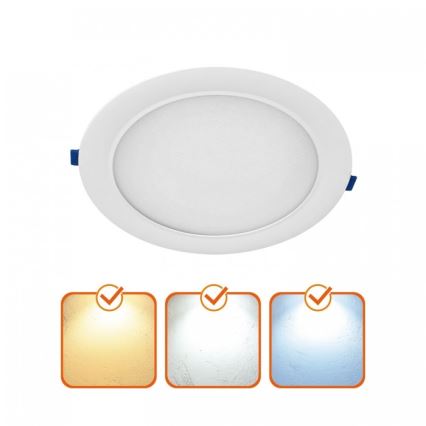 LED indbygningsarmatur SIGARO LED/18W/230V 3000/4000/6500K Ø 22 cm hvid