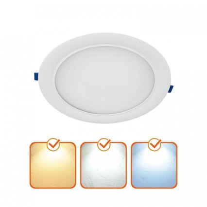 LED indbygningsarmatur SIGARO LED/24W/230V 3000/4000/6500K Ø 22 cm hvid