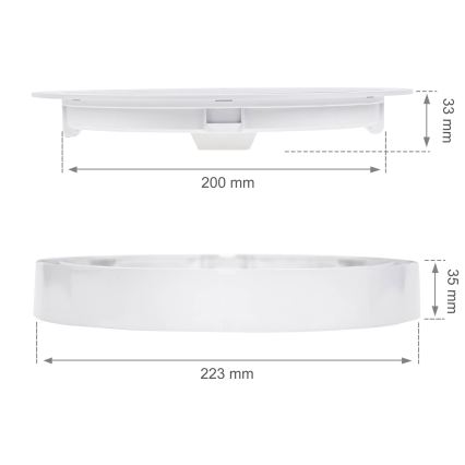LED indbygningslampe ALGINE 02.01.2001 LED/18W/230V 3000K