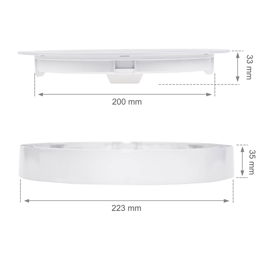 LED indbygningslampe ALGINE 02.01.2001 LED/18W/230V 3000K
