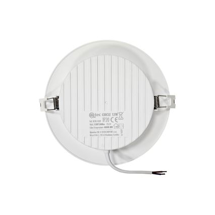 LED indbygningslampe CIRCLE LED/12W/230V 4000K diameter 17 cm hvid