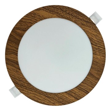 LED indbygningslampe CIRCLE LED/12W/230V 4200K diameter 16,7 cm brun