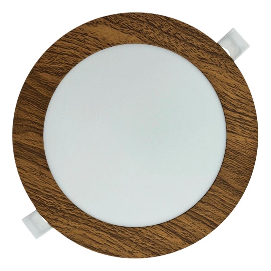 LED indbygningslampe CIRCLE LED/12W/230V 4200K diameter 16,7 cm brun