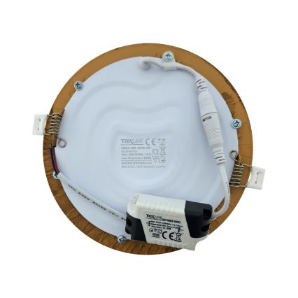 LED indbygningslampe CIRCLE LED/12W/230V 4200K diameter 16,7 cm brun