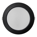 LED indbygningslampe CIRCLE LED/18W/230V 4000K diameter 22 cm sort
