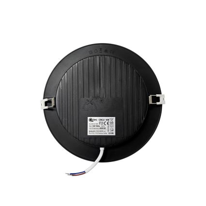 LED indbygningslampe CIRCLE LED/18W/230V 4000K diameter 22 cm sort