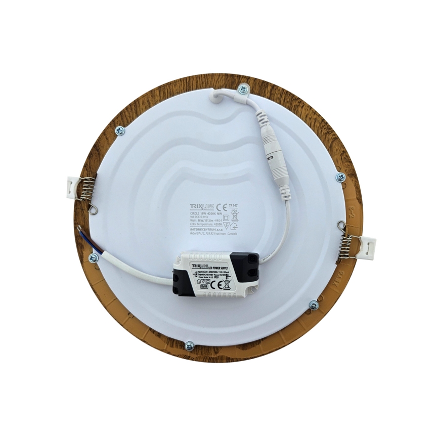 LED indbygningslampe CIRCLE LED/18W/230V 4200K diameter 22 cm brun