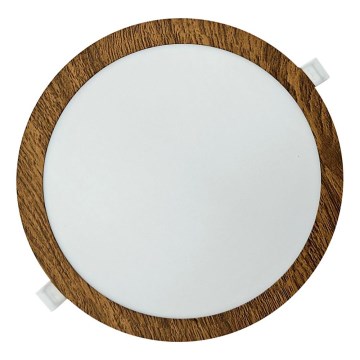 LED indbygningslampe CIRCLE LED/24W/230V 4200K diameter 29,6 cm brun