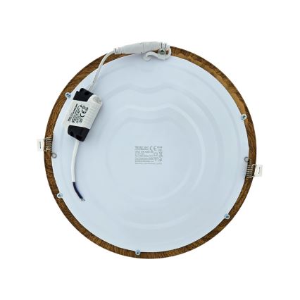LED indbygningslampe CIRCLE LED/24W/230V 4200K diameter 29,6 cm brun
