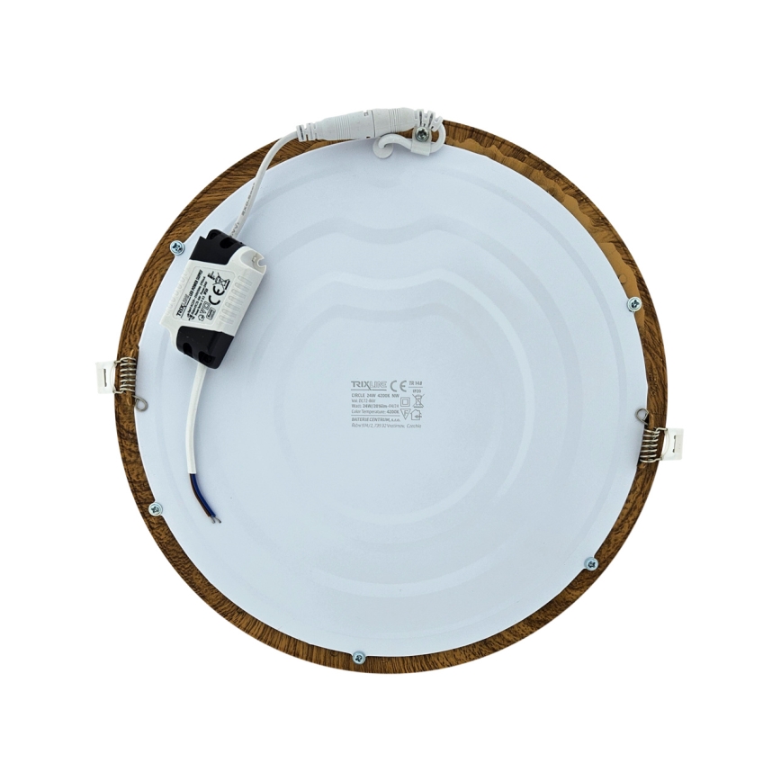 LED indbygningslampe CIRCLE LED/24W/230V 4200K diameter 29,6 cm brun