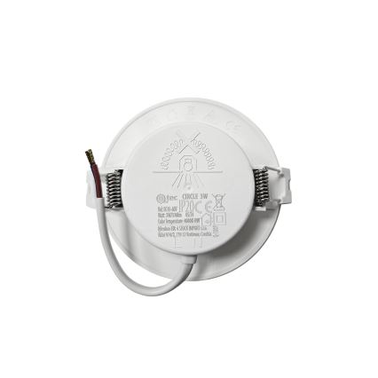 LED indbygningslampe CIRCLE LED/3W/230V 4000K diameter 9 cm hvid