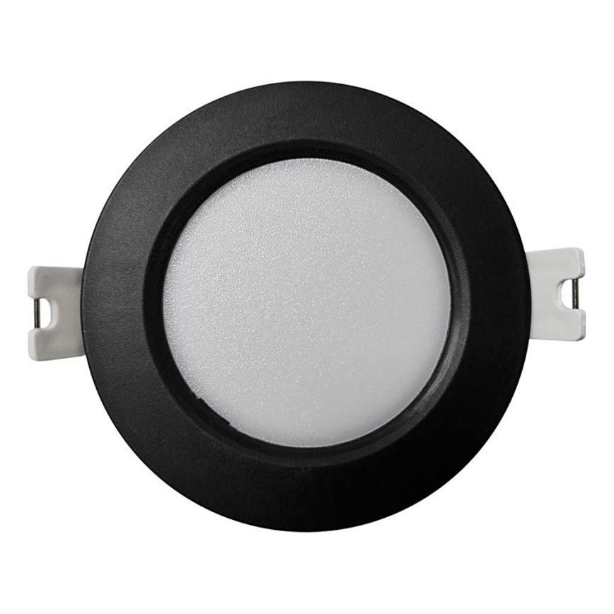 LED indbygningslampe CIRCLE LED/3W/230V 4000K diameter 9 cm sort
