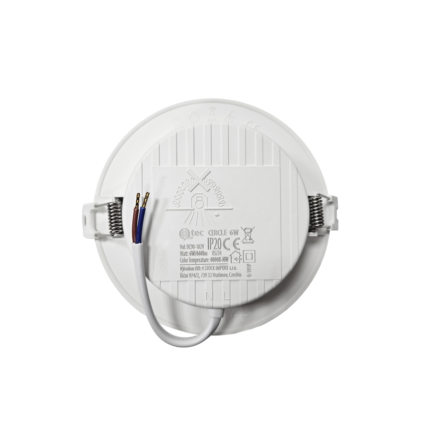 LED indbygningslampe CIRCLE LED/6W/230V 4000K diameter 12 cm hvid