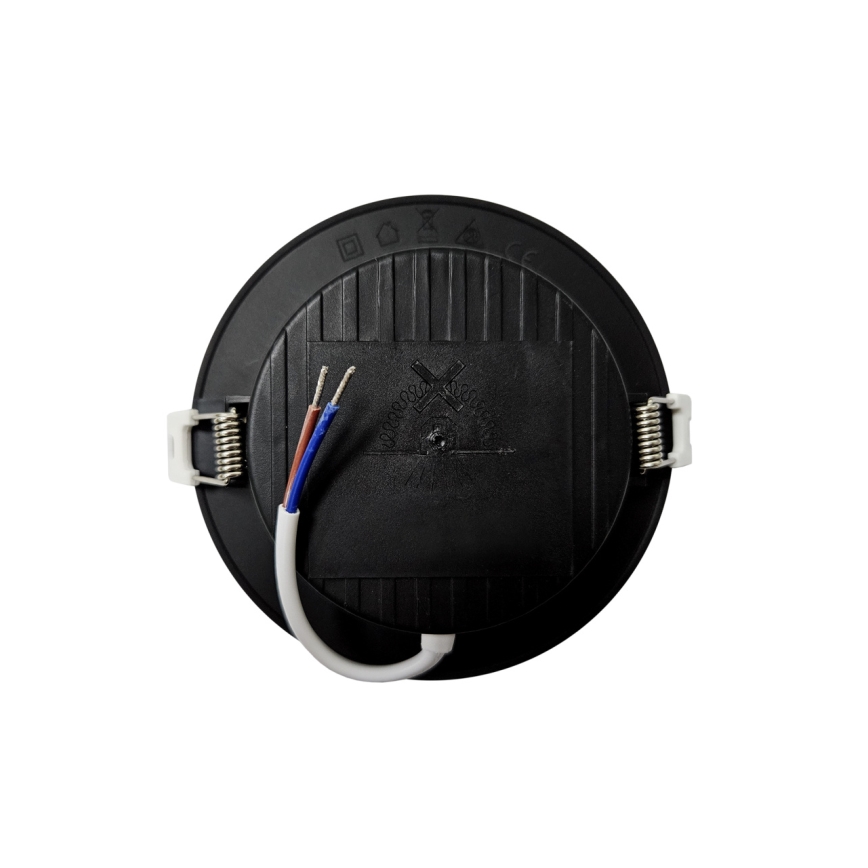 LED indbygningslampe CIRCLE LED/6W/230V 4000K diameter 12 cm sort