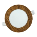 LED indbygningslampe CIRCLE LED/6W/230V 4200K diameter 11,8 cm brun