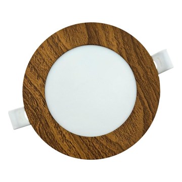 LED indbygningslampe CIRCLE LED/6W/230V 4200K diameter 11,8 cm brun