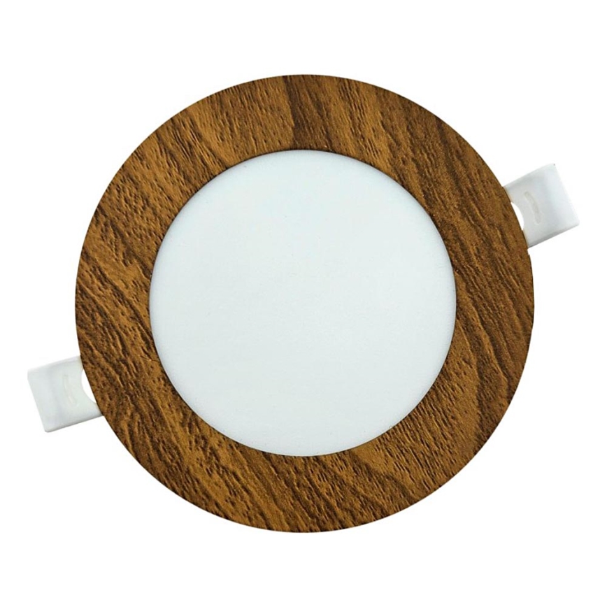 LED indbygningslampe CIRCLE LED/6W/230V 4200K diameter 11,8 cm brun
