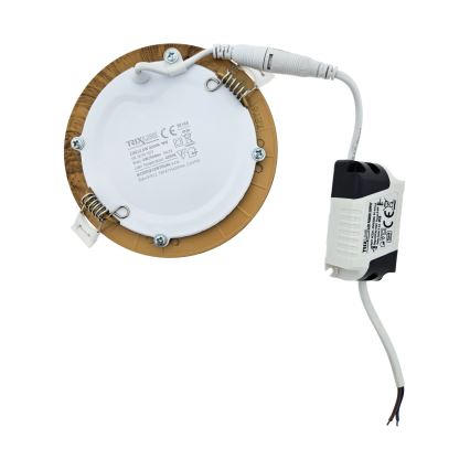 LED indbygningslampe CIRCLE LED/6W/230V 4200K diameter 11,8 cm brun