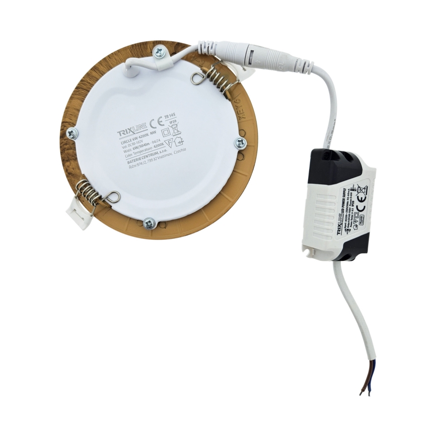 LED indbygningslampe CIRCLE LED/6W/230V 4200K diameter 11,8 cm brun
