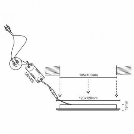 LED indbygningslampe dæmpbar/6W/230V 3000-6500K Wi-Fi Tuya