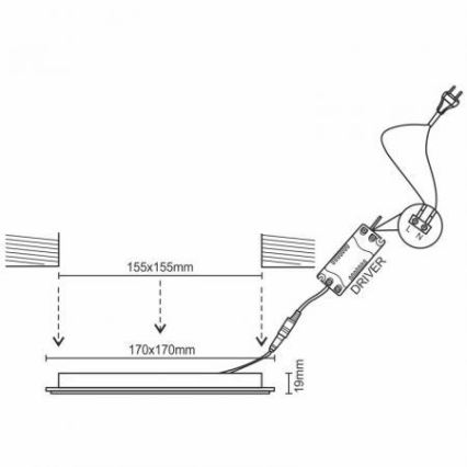 LED indbygningslampe dæmpbar LED/12W/230V 3000-6500K Wi-Fi Tuya