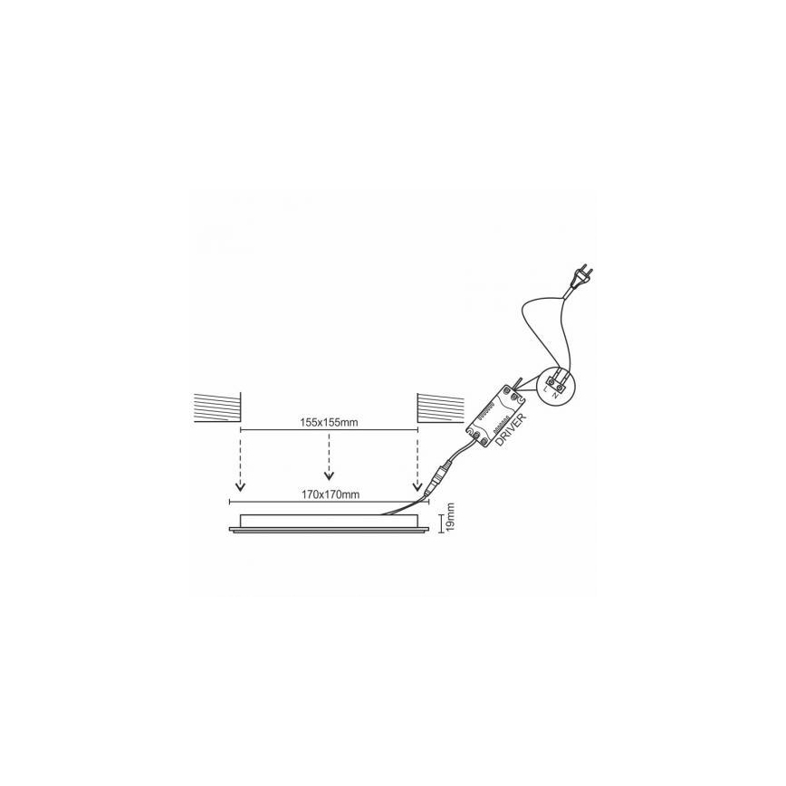 LED indbygningslampe dæmpbar LED/12W/230V 3000-6500K Wi-Fi Tuya