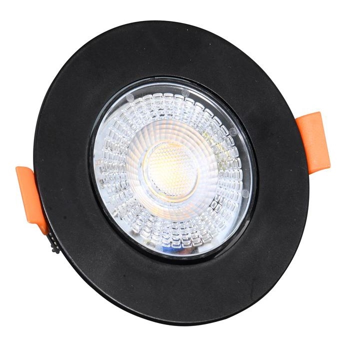 LED indbygningslampe dæmpbar ZITA LED/3/5/7W/230V 3000/4000/6000K diameter 9 cm sort