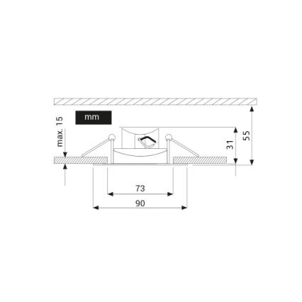 LED indbygningslampe EYE LED/5W/230V 3000K