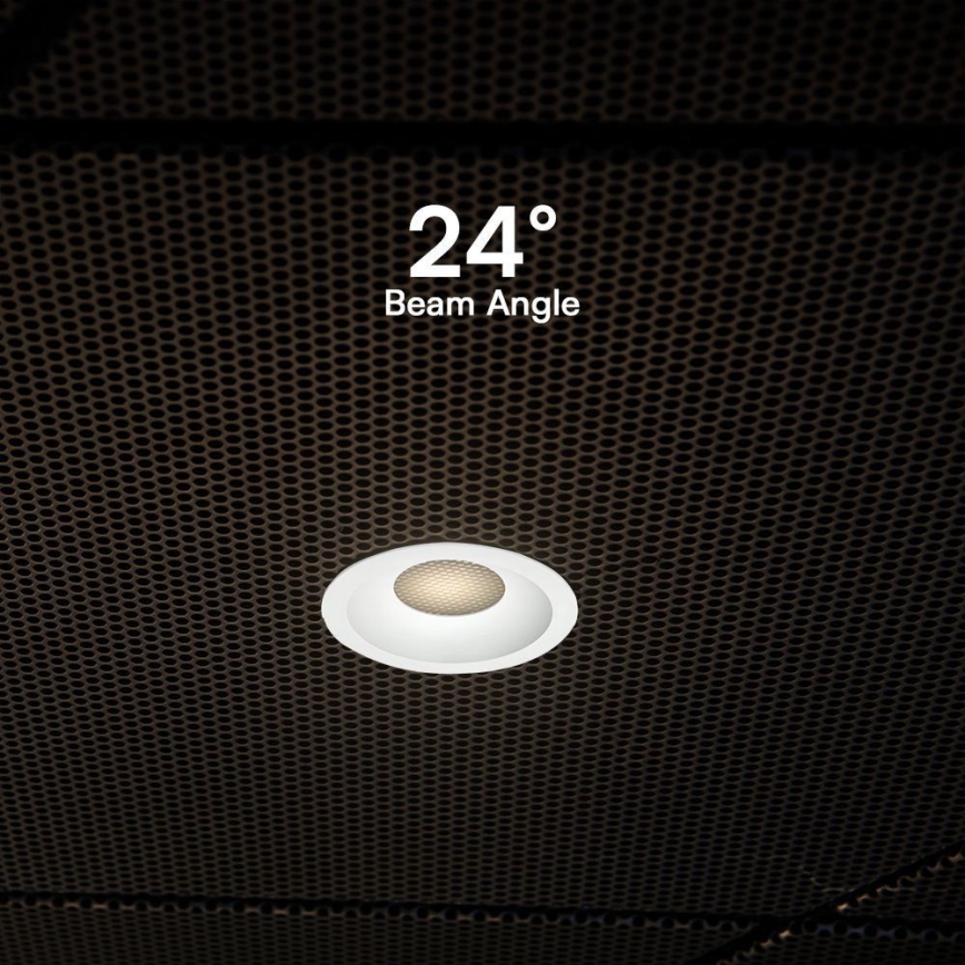 LED indbygningslampe LED/12W/230V 3000/4000/6400K ø 8,6 cm hvid
