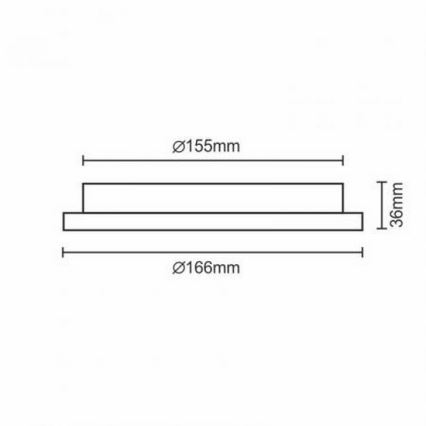 LED indbygningslampe LED/12W/230V IP40