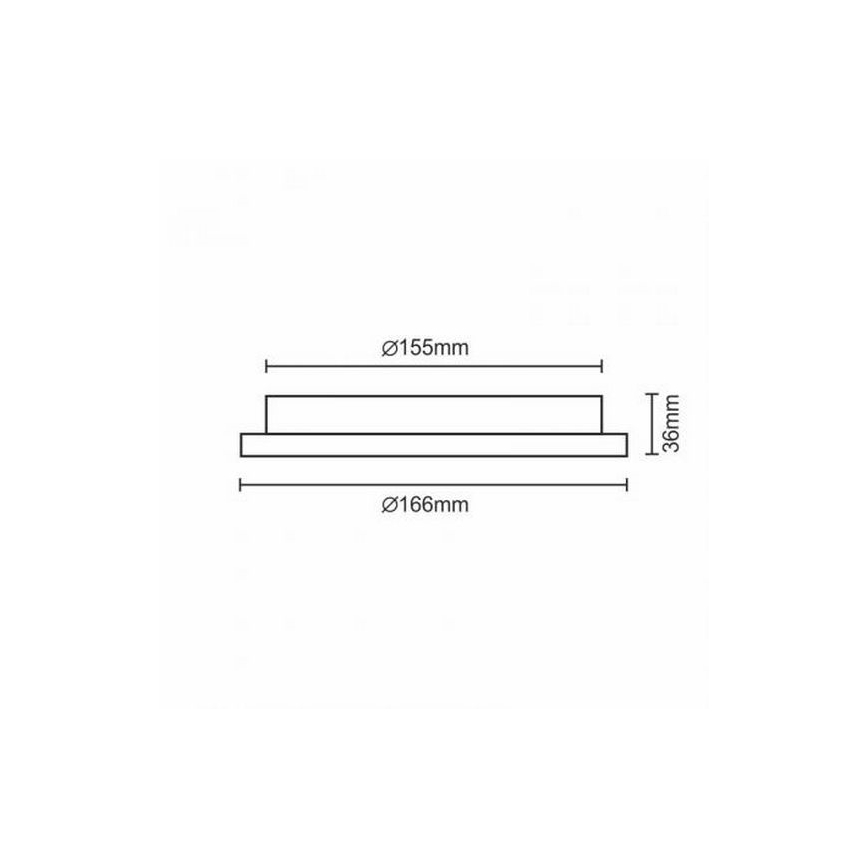 LED indbygningslampe LED/12W/230V IP40