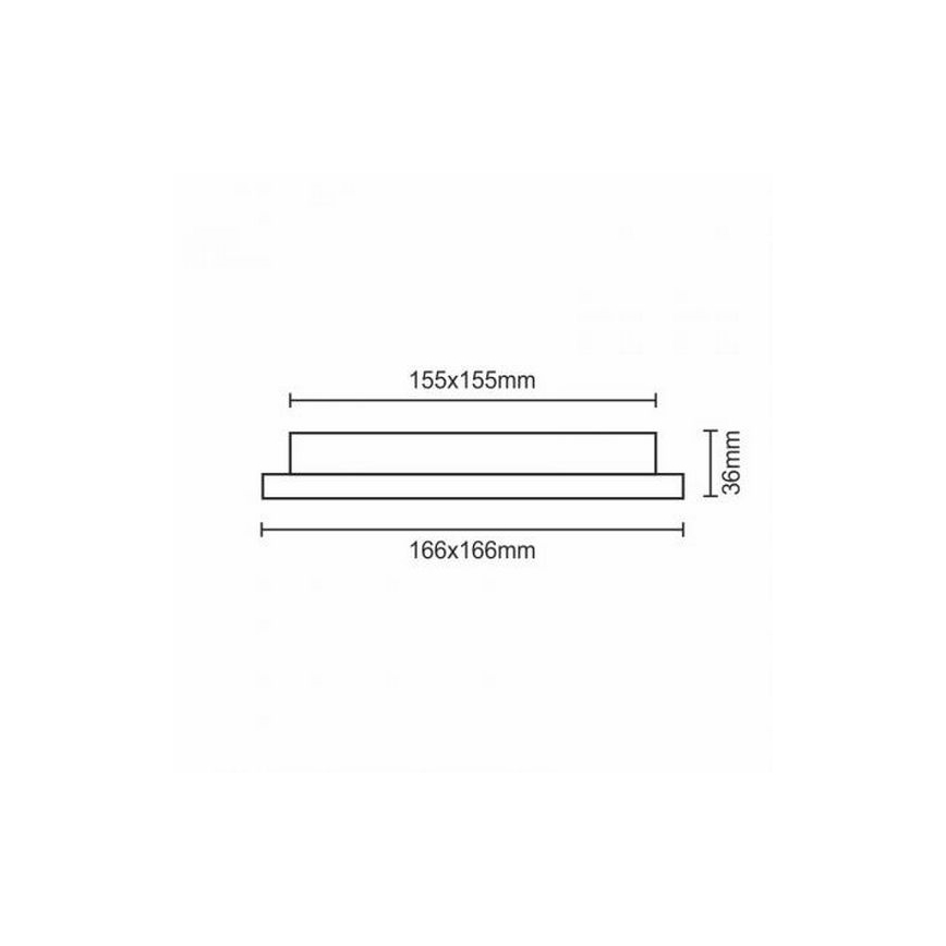 LED indbygningslampe LED/12W/230V IP40