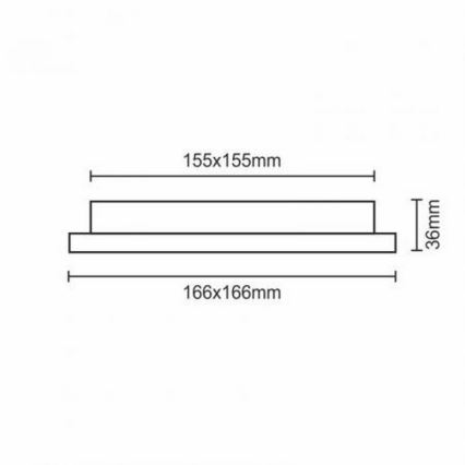 LED indbygningslampe LED/12W/230V IP40