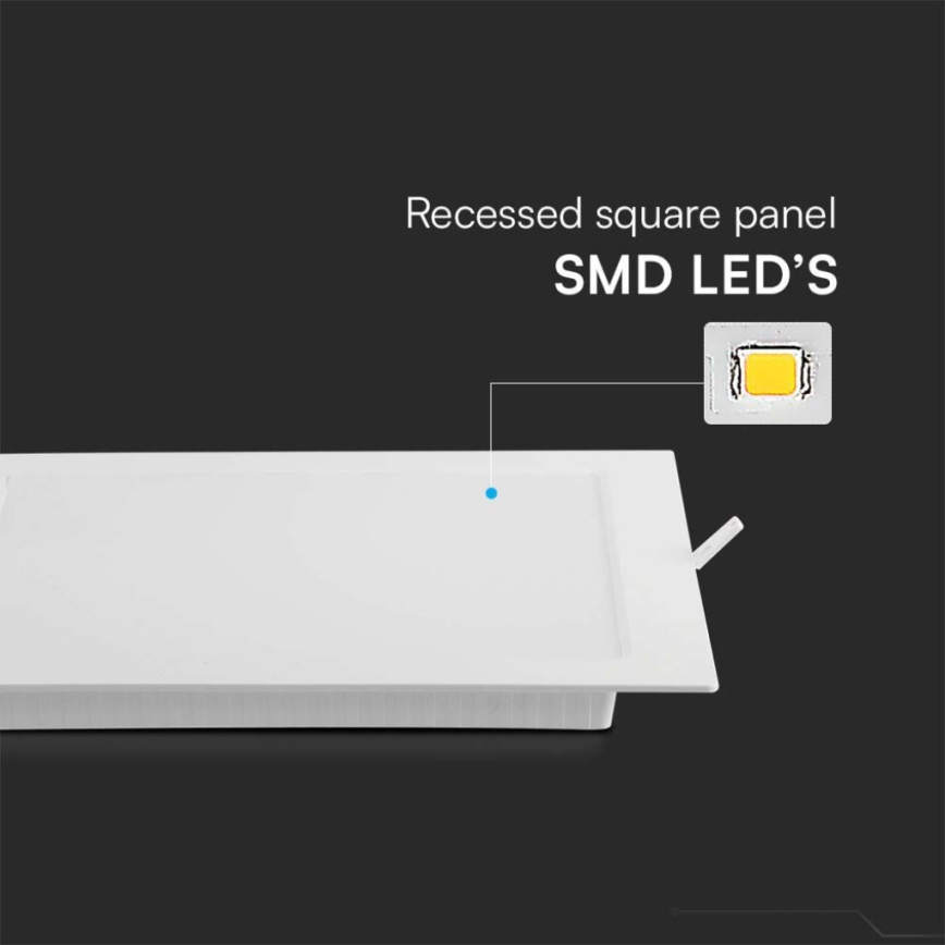 LED indbygningslampe LED/18W/230V 22x22 cm 4000K hvid