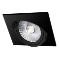 LED indbygningslampe LED/18W/230V 3000K 11,5x11,5 cm sort