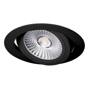 LED indbygningslampe LED/18W/230V 3000K diameter 11,5 cm sort