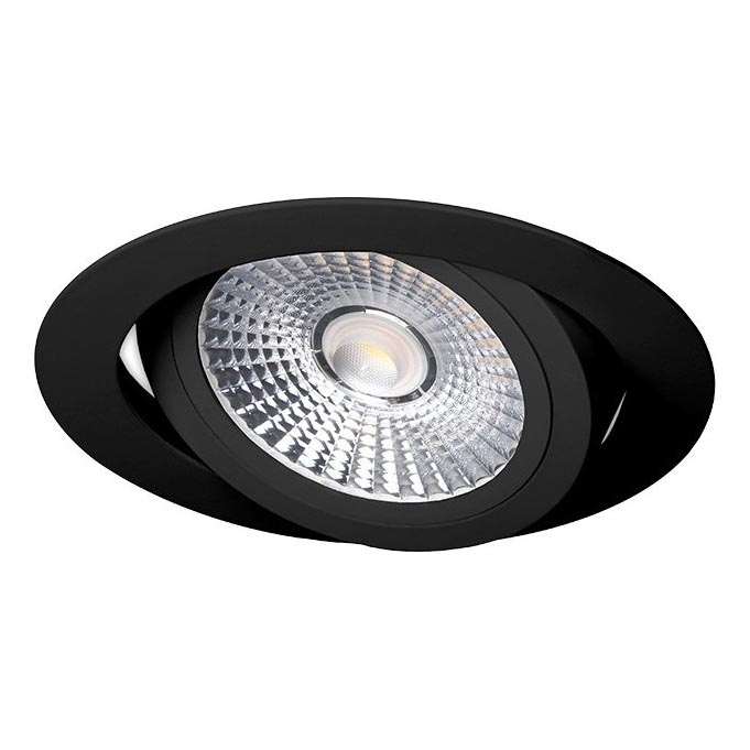 LED indbygningslampe LED/18W/230V 3000K diameter 11,5 cm sort