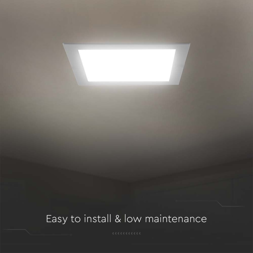 LED indbygningslampe LED/24W/230V 29,5x29,5 cm 6500K hvid
