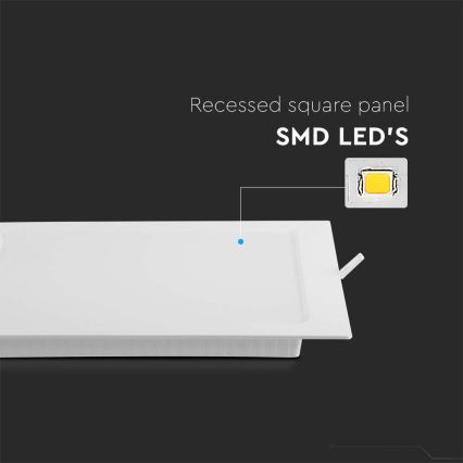 LED indbygningslampe LED/24W/230V 29,5x29,5 cm 6500K hvid