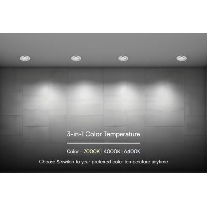 LED indbygningslampe LED/24W/230V 3000/4000/6400K ø 13,5 cm hvid