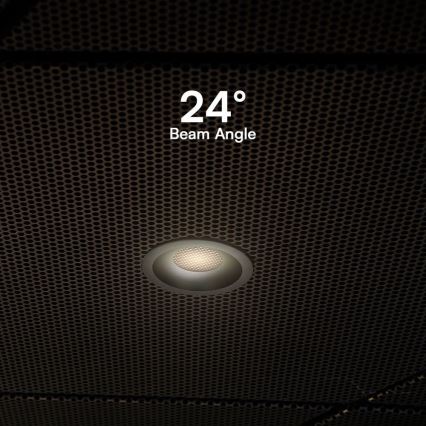 LED indbygningslampe LED/24W/230V 3000/4000/6400K ø 13,5 cm sort