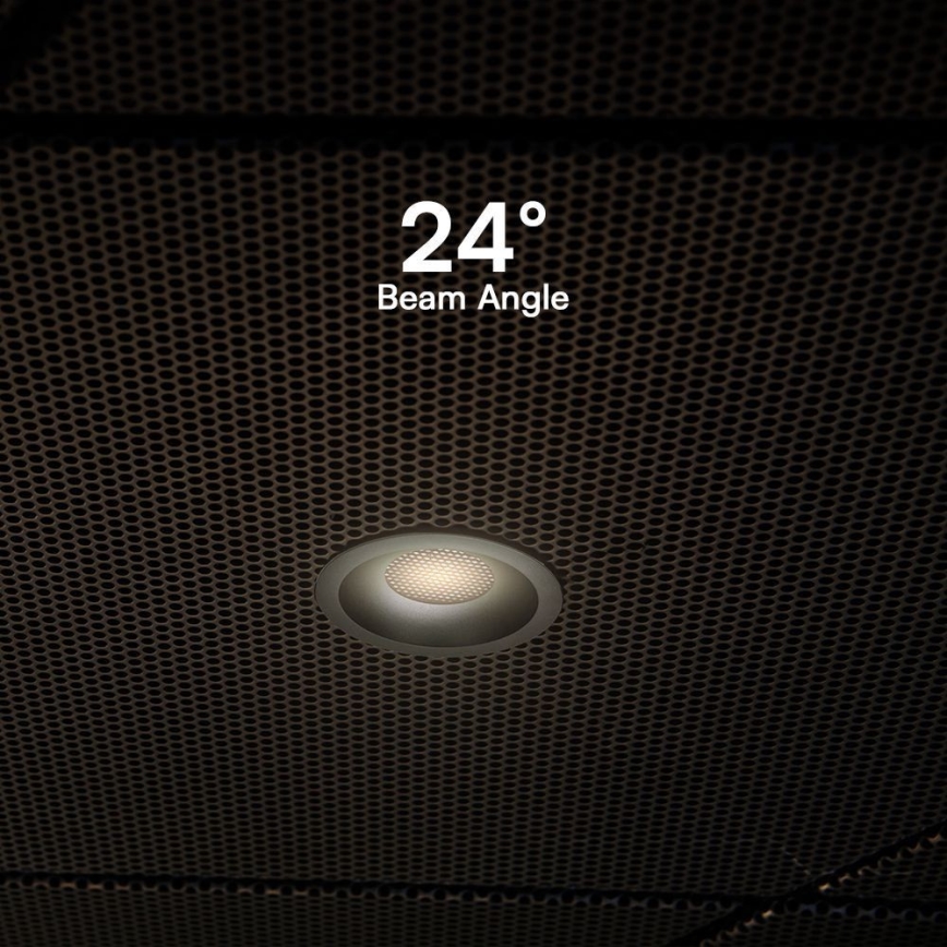LED indbygningslampe LED/24W/230V 3000/4000/6400K ø 13,5 cm sort