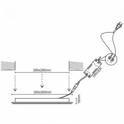 LED indbygningslampe LED/24W/230V