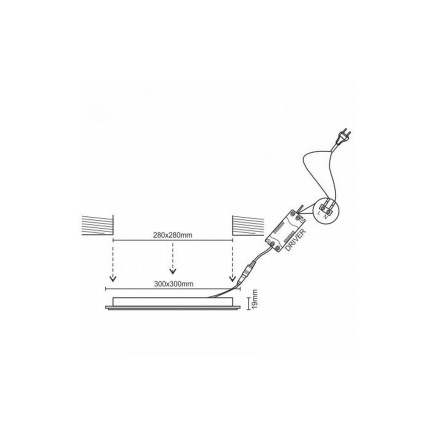 LED indbygningslampe LED/24W/230V