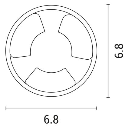 LED indbygningslampe LED/3W/12V IP65